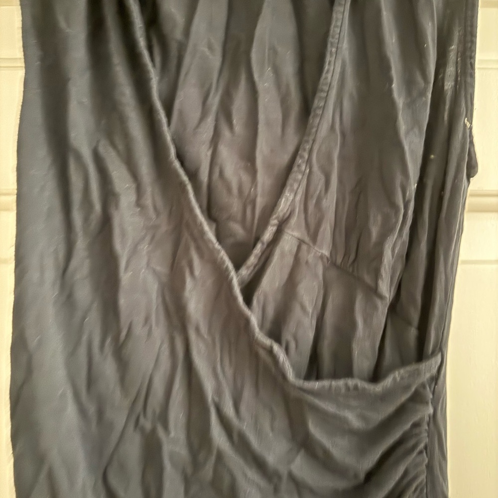 Banana Republic Navy Sleeveless Draped Wrap-Front Camisole - Picture 4 of 4